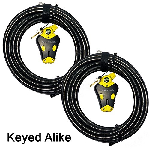 Cerraduras de bicicleta : Master Lockde piel de serpiente ajustable Cable Locks # 8413ka23030