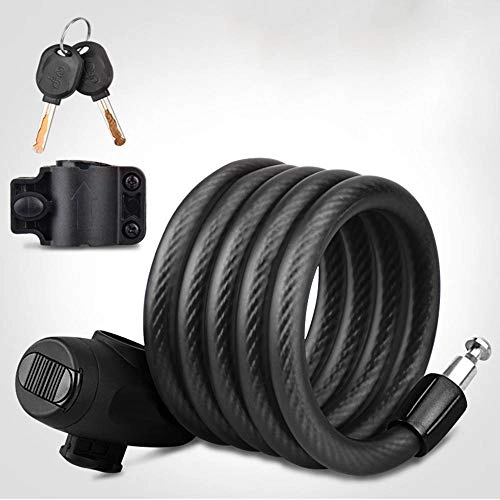 Cerraduras de bicicleta : meimie00 Antirrobo : Cable de Acero de Doble Lazo de Alta Seguridad para Soporte antirrobo
