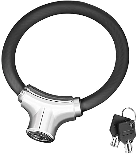 Cerraduras de bicicleta : Mini Bike Lock Cable Portable Anti-Theft Bike Bicycle Lock Security Ciclismo Cable Lock Aleación de Zinc Senior Impermeable Viaje Equipaje Cerraduras Casco Lock (Color : Black, Size : 11cmx15cmx1.2cm)