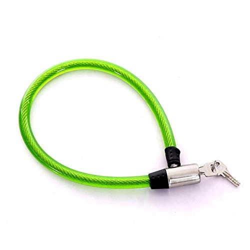 Cerraduras de bicicleta : NIUMANI Producto al Aire Libre Luz Universal Peso 1pc Intemperie y antirrobo antirrobo Cable de Acero candado de Bicicleta con 2 Llaves 62cm * 1.1CM Verde Rojo (Color : Green)