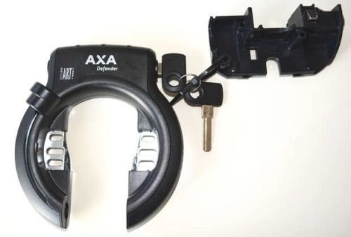 Cerraduras de bicicleta : One Key System Axa Defender+ Bosch1 Akku f.Bosch Gepäckmontage, Schlüssel abziehb.