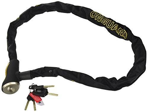 Cerraduras de bicicleta : ONGUARD Neon Cable de trabilla, Unisex Adulto, Negro, 150 x 3 x 4 cm