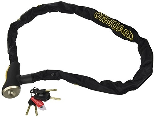 Cerraduras de bicicleta : ONGUARD Neon Cable de trabilla, Unisex Adulto, Negro, 70 x 3 x 4 cm