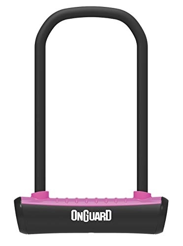 Cerraduras de bicicleta : Onguard Neon U-Lock - Antirrobo para adulto, unisex, color rosa, 115 x 230 mm – 11 mm