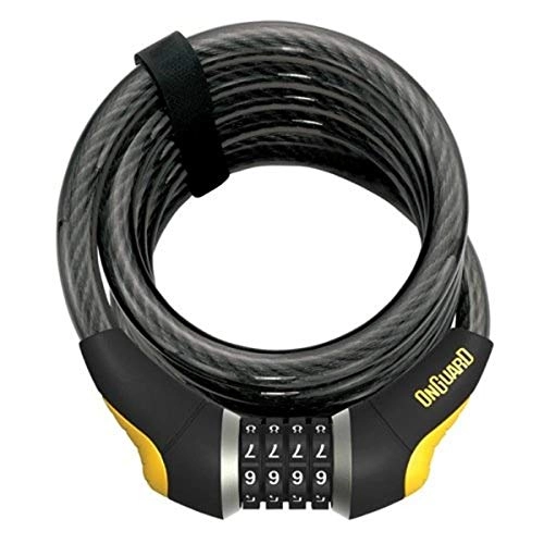 Cerraduras de bicicleta : Onguard Onguard cm - Cierre de cable para bicicletas, color negro, talla 18.5x1.5 cm