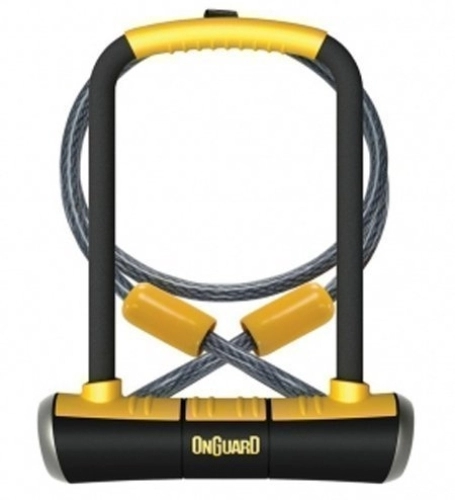 Cerraduras de bicicleta : Onguard Pitbull 8005 DT Candado de bici y cable – Alta seguridad nivel oro en Sold Secure