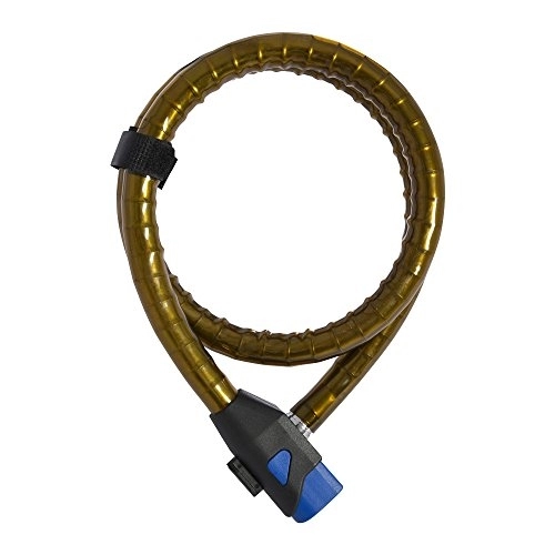 Cerraduras de bicicleta : Oxford Unisex arma18 X de Bloqueo de Cable blindado, Dorado, 20 mm x 1, 2 m