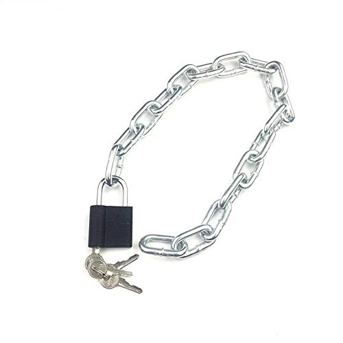 Cerraduras de bicicleta : peipei Chain Lock Iron Chain Chain Door Battery Car Joint Bicycle Lock Chain Lock Anti-Theft Chain Lock Bold and long-6mm Thick-2.5m Long-with Cloth Cover (Large Lock)