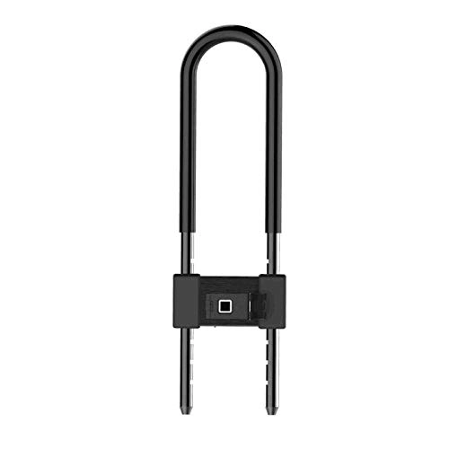 Cerraduras de bicicleta : peipei Security U-Shaped Door Locks Smart Lock Smart Fingerprint Bluetooth U-Shaped Glass Door Lock for Bike Office Warehouse