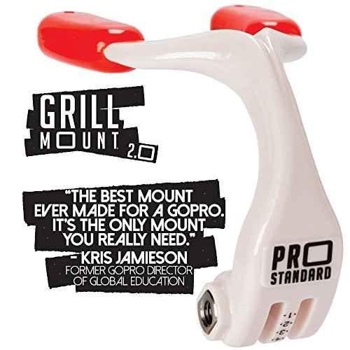 Cerraduras de bicicleta : Pro Standard Grill Mount 2.0 - The Best Mouth Mount for GoPro Cameras