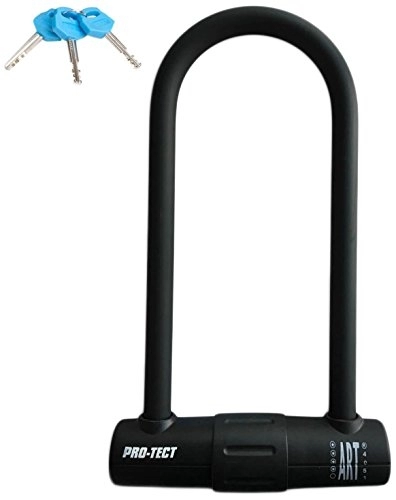 Cerraduras de bicicleta : Protect Pro-TECT Kynite Art-4 - Candado en U, Color Negro, tamaño 180 mm x 320 mm