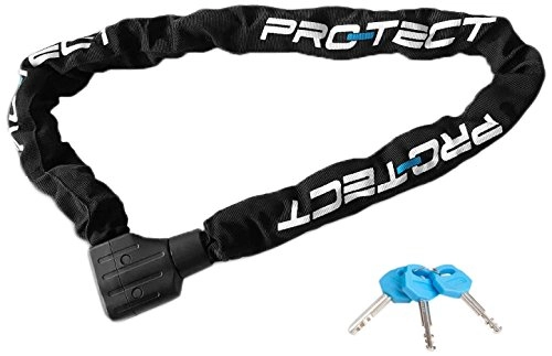 Cerraduras de bicicleta : Protect Pro-TECT Sapphire Art-4 Chain Cerradura, Unisex, Negro, 150 cm