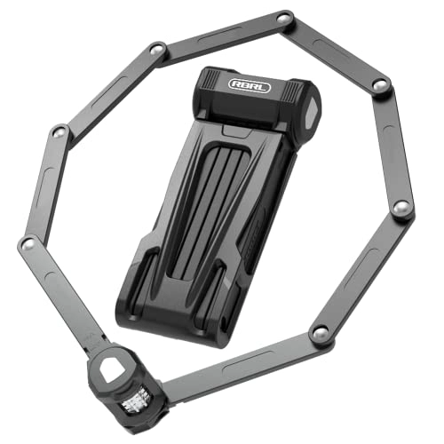 Cerraduras de bicicleta : RBRL Candado plegable 590 c para contraseñas, soporte plegable para bicicleta, 110 cm, nivel de seguridad 20 (negro)