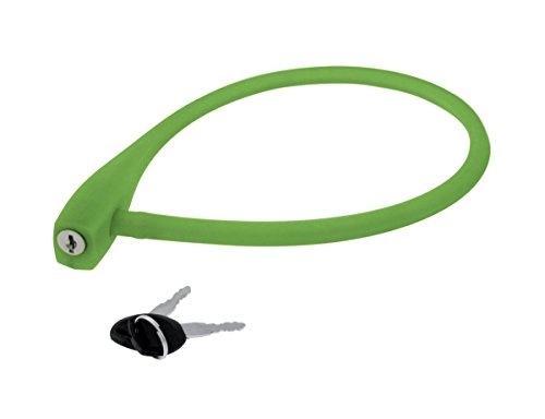 Cerraduras de bicicleta : RMS Cadenas câble 10 x 600 en silicone vert (Cadenas à spirale) / Lock 10 x 600 Silicon Green Color (Spiral Locks)