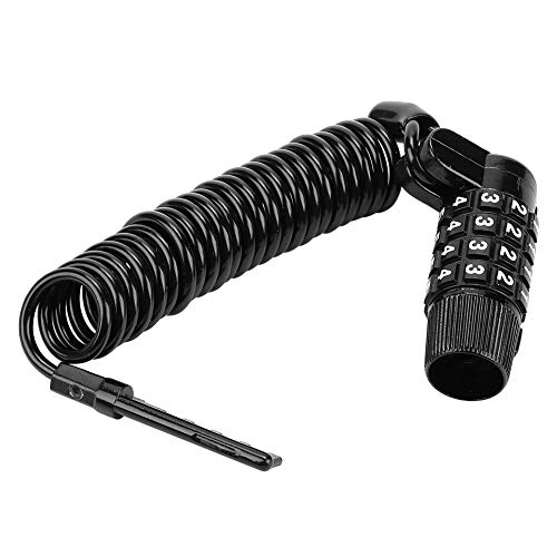 Cerraduras de bicicleta : SANON Cable de bloqueo de bicicleta portátil de 4 dígitos de 4 dígitos de bloqueo de cable de combinación de bloqueo de cadena de bicicleta accesorio de bicicleta