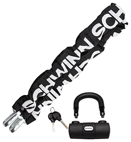 Cerraduras de bicicleta : Schwinn Anti Theft Bike Lock for Electric Bike, Security Level 5, Chain Lock, 4 feet, Black