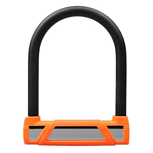 Cerraduras de bicicleta : Style wei Universal U-Lock Viajes U-Lock de Seguridad de Acero Resistente U-Lock for Bicicletas Triciclo de la Motocicleta (Color : Orange)