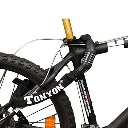 Cerraduras de bicicleta : TENGGO Bicicleta De Montaña Bicicleta De Acero 5 Bloqueo De Código Digital