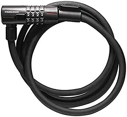 Cerraduras de bicicleta : Trelock Candado de cable con combinación numérica unisex para adultos, color negro, 110 cm, 2231260890