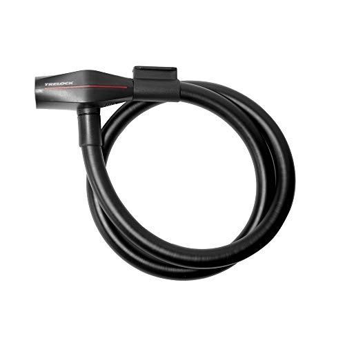 Cerraduras de bicicleta : Trelock Unisex - Adulto Cable antirrobo 2231260902 Cable antirrobo Negro 85 cm