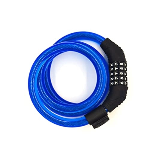 Cerraduras de bicicleta : UFFD Candado de Bicicleta Seguridad Candado de Cable Mejor Combinación con Flexible montajeCabledeBloqueoantirroboaltaseguridadpara la Bicicleta al (Color : Blue, Size : 10MM-1.2m)
