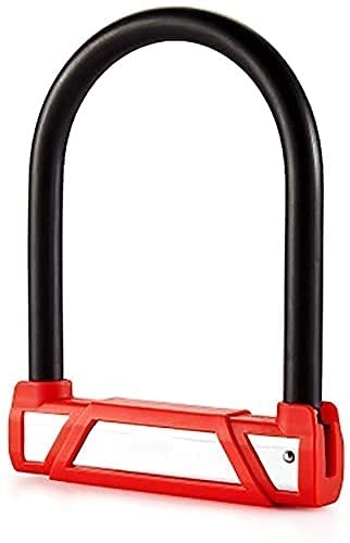Cerraduras de bicicleta : WDSZXH Bicicleta Lock Anti-Cut Bloqueo Durable Cerradura en forma de U Apertura anti-violenta con cubierta de polvo para bicicletas Motocicleta eléctrica (Color: Rojo, Tamaño: Un tamaño) (Color: Rojo,