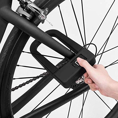 Cerraduras de bicicleta : Weichuang bloqueo de bicicleta inteligente huella digital U bloqueo universal motocicleta bicicleta puerta corredera ventana candado impermeable bicicleta bloqueo