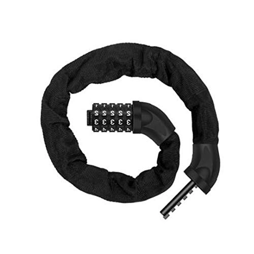 Cerraduras de bicicleta : WeiCYN - Candado antirrobo para Bicicleta (5 bits), Color Negro, Negro, 150 cm