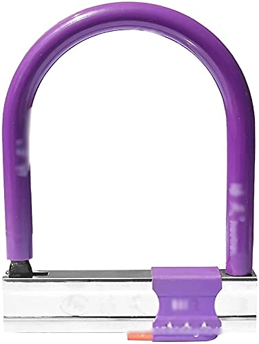 Cerraduras de bicicleta : WXFCAS Bicycle U Forma Lock Electric Bike Lock Triciclo Bloqueo de Cerradura Accesorios Populares Bicicletas Cerraduras (Color: Púrpura, (Color : Purple, Size : 18.7x14.6cm)