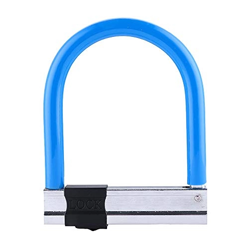 Cerraduras de bicicleta : XIAOHE Bike Lock 19mm Shackle Heavy Duty Bicycle U-Lock Anti Theft Bicycle Lock con Llave para Motocicleta Bicicleta de montaña Bicicleta elctrica Negro Azul Rojo(Color:Azul)