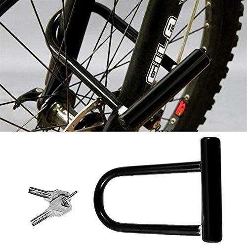 Cerraduras de bicicleta : XINGYA Cadena Universal U Bloqueo de la Bicicleta de la Motocicleta Vespa Ciclismo de Seguridad de Acero (Color : Black)