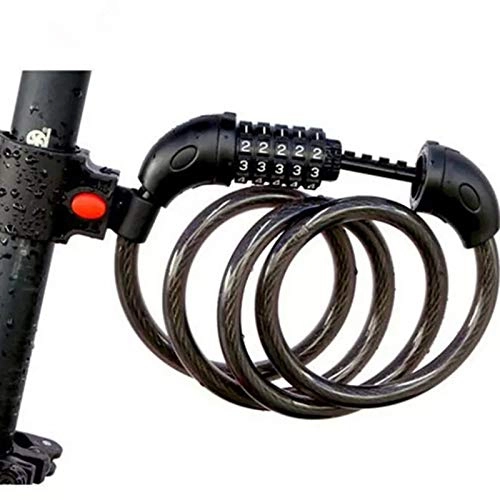 Cerraduras de bicicleta : Yuen Adecuado para candado de Bicicleta General / candado de código de Cinco dígitos / candado antirrobo de Cable de Bicicleta de montaña en Negrita