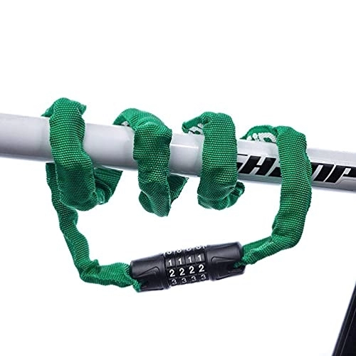 Cerraduras de bicicleta : Yxxc Candado de Seguridad para Bicicleta, número reiniciable de 4 dígitos, candado de Cadena antirrobo para Bicicleta, Scooter, Parrillas de Seguridad