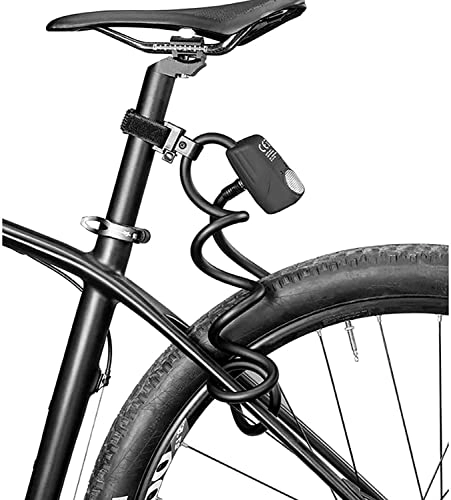 Cerraduras de bicicleta : ZECHAO Bloqueo de cable de alarma bloqueo de bicicleta, dispositivo antirrobo anillo de anillo largo en audaz bloqueo plegable bicicleta motocicleta bloqueo de vehículo eléctrico Candado Bicicleta