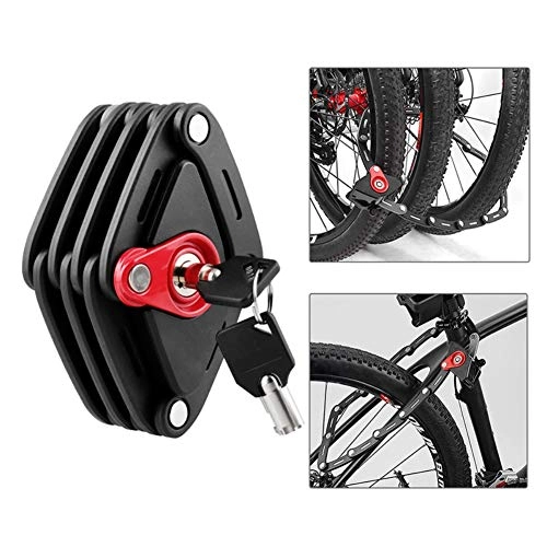 Cerraduras de bicicleta : Zeesk Cerradura Plegable de Bicicleta antirrobo Cerradura Resistente de Seguridad Negra para Motocicleta de Bicicleta