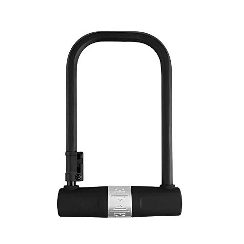 Cerraduras de bicicleta : Zjcpow-SP Candado de Bicicleta MTB Bloqueo antirrobo Bloqueo U-Cerradura portátil Coaster Bicicletas Plegables de Bloqueo en Forma de U con Equipos de Frame Lock (Color : Negro, tamaño : 22.5x16.5cm)