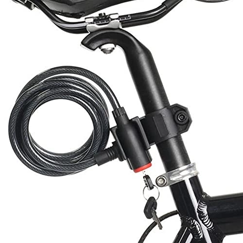 Cerraduras de bicicleta : ZXNRTU Seguro y portátil Universal de bloqueo antirrobo de bloqueo de seguridad for bicicletas de acero inoxidable cable de la bobina for el castillo de la motocicleta del ciclo MTB Bicicleta Biciclet