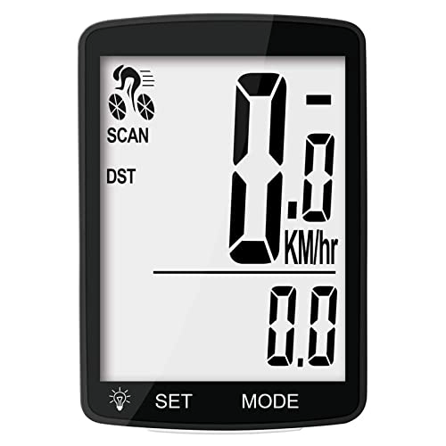 Ordenadores de ciclismo : ANZAGA Ordenador de Bicicleta inalámbrico, velocímetro de Bicicleta Resistente al Agua, odómetro de Ciclismo con Pantalla LCD de 3