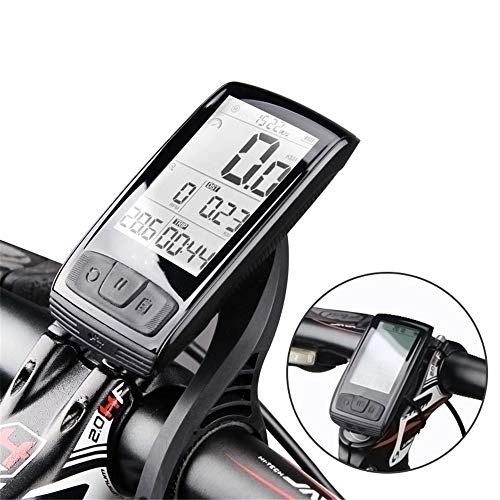 Ordenadores de ciclismo : Asffdhley Cronómetro de Bicicletas Bluetooth Wireless Road velocímetro de la Bici del odómetro retroiluminados Suministros Impermeable a Caballo (Color : Black, Size : One Size)