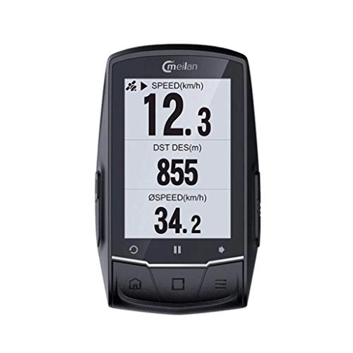 Ordenadores de ciclismo : ASKLKD GPS odómetro de la bicicleta, USB recargable Wireless Road odómetro de la bicicleta retroiluminado IPX6 impermeable de pantalla de alta definición de 2, 6 pulgadas Suministros de bicicletas Acce