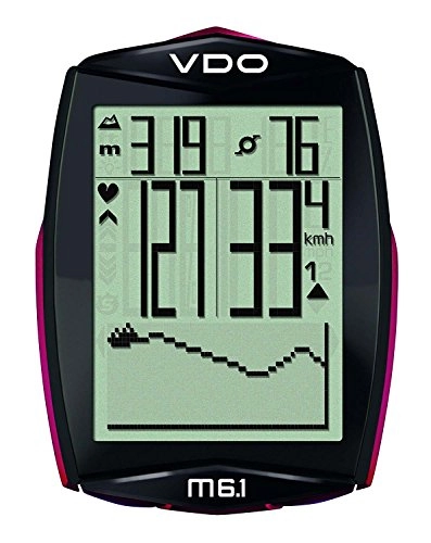 Ordenadores de ciclismo : BELTRAMI VDO ciclocomputador M, Unisex Adulto, M6.1, Negro / Rojo, Talla Unica