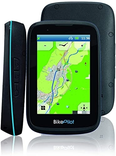 Ordenadores de ciclismo : Bike Pilot²+, Bicicleta, Senderismo, Sistema de navegación GPS al Aire Libre, Pantalla capacitiva de 3, 5 Pulgadas, 45 países Europeos, Función de Circuito, Brújula electrónica, Geocaching.