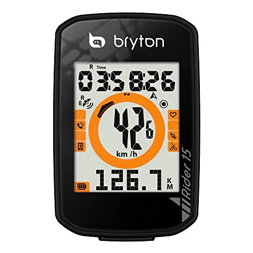 Ordenadores de ciclismo : Bryton Computer Rider 15C GPS w / CADENCESENSOR BK RF inalmbrico ptico 800DPI Negro ratn