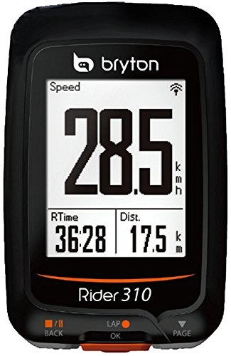Ordenadores de ciclismo : Bryton Rider 310E Ordenador de Ciclismo con GPS, Unisex, Negro, Talla Única