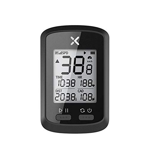 Ordenadores de ciclismo : Candicely Cuentakilómetros de Bicicleta Bicicleta odómetro Bicicletas GPS Riding Ordenador Bluetooth Ant Distancia Total Velocidad Velocímetro de La Bici (Color : Black, Size : One Size)