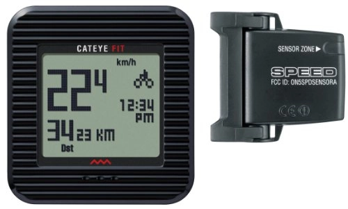 Ordenadores de ciclismo : Cateye CC-PD100W Fit - Cuentakilmetros, color negro
