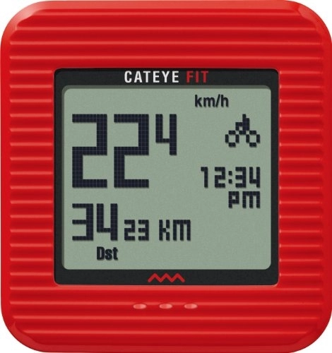 Ordenadores de ciclismo : CatEye CC-PD100W Fit - Ordenador para Bicicleta Rojo Rojo