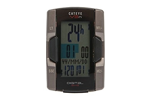 Ordenadores de ciclismo : Cateye - Ordenador de bicicleta con contador de velocidad V3N CC-TR210DW 19-funciones digitales inalámbricas