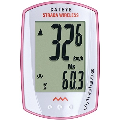 Ordenadores de ciclismo : Cateye Strada Wireless - Ciclocomputador inalmbrico, Color Rosa