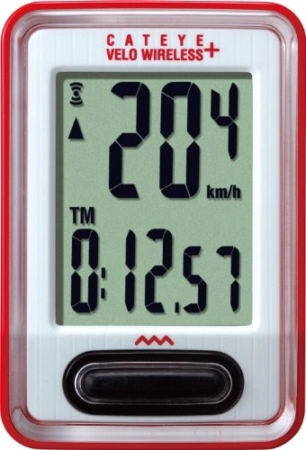 Ordenadores de ciclismo : CatEye Velo Wireless+ CC-VT210W - Ciclocomputador Rojo Rojo
